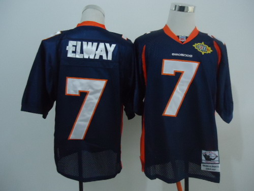 Denver Broncos #7 John Elway Blue Super Bowl Throwback Jersey->new york giants->NFL Jersey